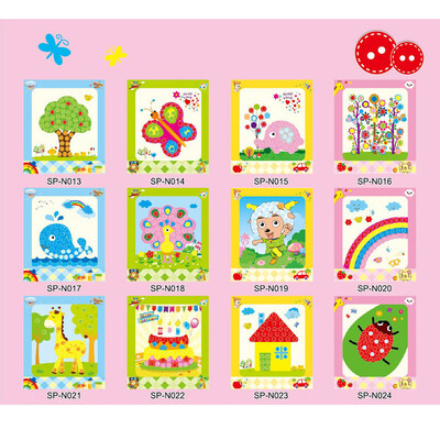 

Kids Child DIY Button Stickers Picture Handmade Painting Drawing Craft Kit