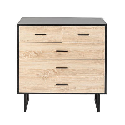 

Four-Tier Drawer Bedside Cabinet Night Table Black Stable&Durable Bedside Table Black