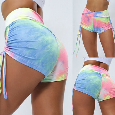 

Tailored Womens Casual Print Pleated Leggings Sports Running Yoga Athletic Short Pants