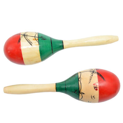 

2pcs 25cm Wooden Sand Hammer Percussion Instrument Toy Children Adult Gifts