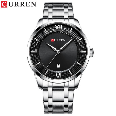 

Curren 8356 Men Watch Multifunctional Calendar Waterproof Quartz Wrist Watch Business Alloy Case Stainless Steel Band Watch