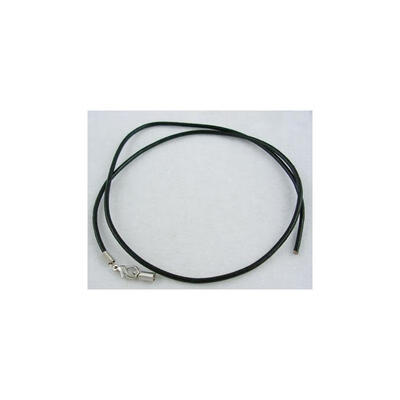 

Imitation Leather Necklace Cord Platinum Black 15mm in diameter 18"