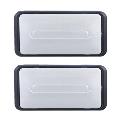 

Tailored 2 Pcs New Car Silver Seat Belt Stopper With Adjustable Clip