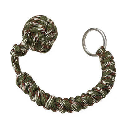 

Outdoor Camping Travel Protective Knit Lanyard Self Protect Steel Ball Tool