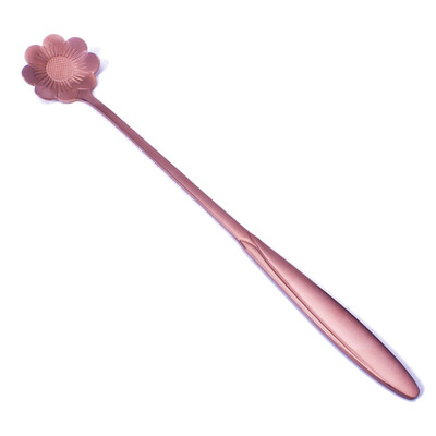 

Gold-Plated Cutlery Long Handle Flower Spoon Stainless Steel Flower Spoon Coffee Spoon