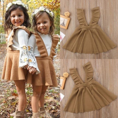 

Fashion Baby Girls Lace Braces Skirt Toddler Kids Skirts Party Princess Dress Pageant Flower Strap Tutu Dresses