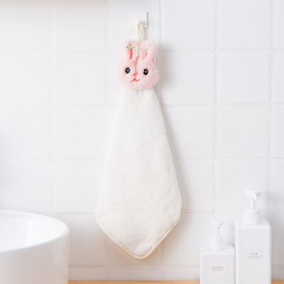 

Practical Polyester Hanging Hand Towel Bathroom Towel Kitchen Accessories Well
