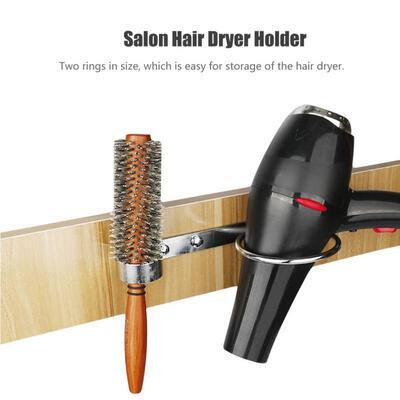 

Greensen Salon Galvanized Stainless Steel Hair Dryer Holder Hands Free Comb Blow Dryer Holder