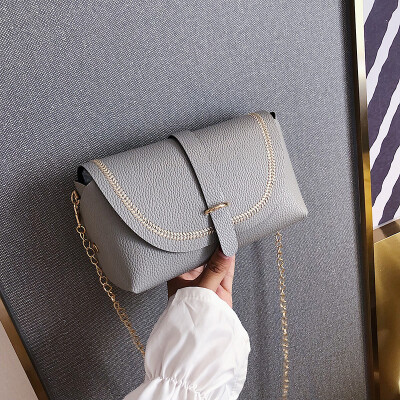 

Fashion simple sewing thread chain shoulder bag female 2019 new casual wild temperament belt decorative Messenger bag
