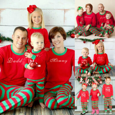 

Christmas Family Matching Pajamas Set Adult Women Kids Sleepwear Nightwear US