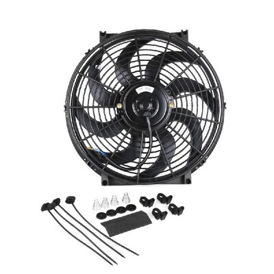 

CF003-BK 14 inch 90W 12V Universal Car Slim Reversible Electric Radiator Cooling Fan Push Pull with Mounting Kit