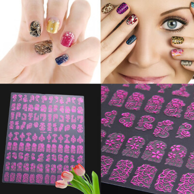 

108pcs 3D DIY Flower Design Nail Art Stickers Flower Manicure Tips Decals