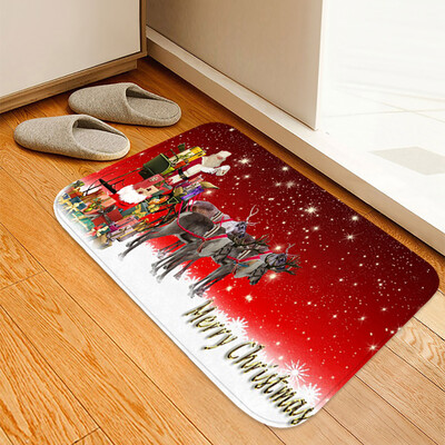 

Siaonvr Christmas Carpet Kitchen Doorway Bathroom Floor Carpet Floor Mat Print 40x60cm