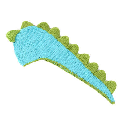 

Cute Baby Boys Girls Dinosaur Pattern Handmade Knitted Cap Kids Photo Props