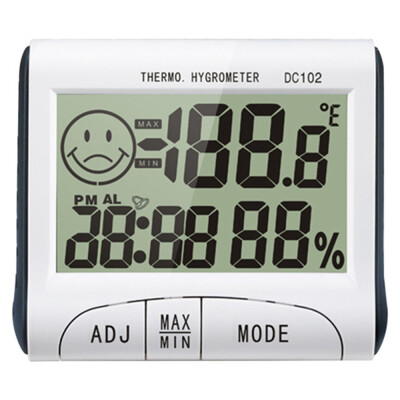 

Household Temperature Display Hygrometer Clock Weather Use Humidity Meter DC102