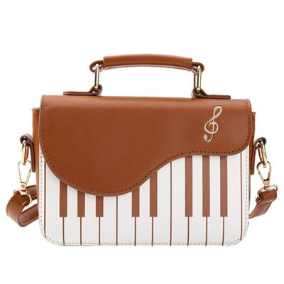 

Leisure Women Piano Printing Shoulder Crossbody Bag Faux Leather Pouch Handbag