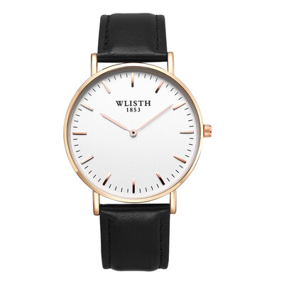 

Mens IPS plating watch thin student mens watch waterproof quartz watch
