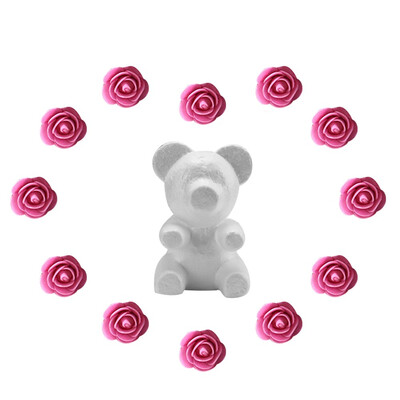 

Toponeto Foam Bear Modeling 200 Pcs Mini PE Foam Rose Flower for DIY Crafts Gifts