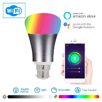 

2105 Smart WIFI LED Bulb WIFI Light RGB Multicolor LED Bulb 9W E2627 Dimmable Light Phone Remote Control Compatible with Alexa Go