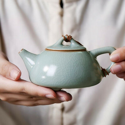 

Ice Veins Shi Piao Ru Kiln Celeste Celadon Chinese Teapot 180ml 609oz