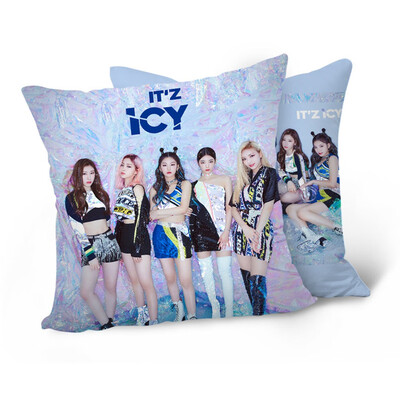 

Kpop ITZY《ITz ICY》Double-sided Photos Pillow Case Cotton Sofa Car Cushion Cover