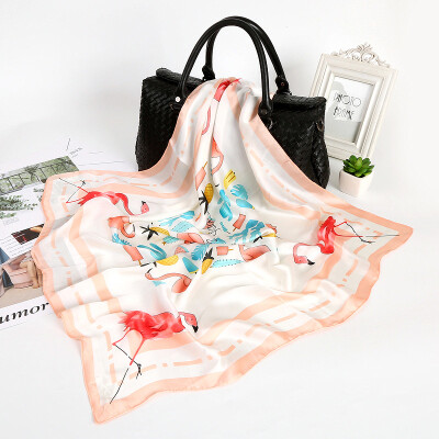 

Korean version of autumn&winter wild scarf dual-use shawl womens bib wild fashion printing silk scarves sunscreen