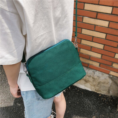 

Tailored Fashion Ladies Versatile Canvas Solid Color Shell Shoulder Bag Messenger Bag