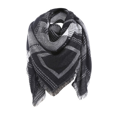 

Gobestart Women Plaid Stitch Long Cashmere Wool Shawl Plaid Neck Scarf