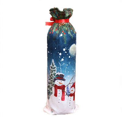 

〖Follure〗Red Wine Bottle Cover Bags Snowman Santa Claus Christmas Decoration Xmas