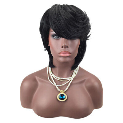 

Short Side Bang Straight Flip Feathered Bob Synthetic Wig