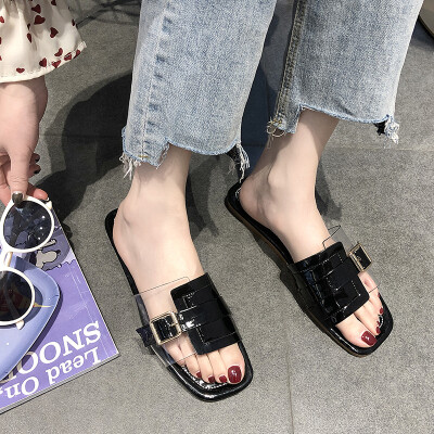 

Foreign style slippers can be wet water 2019 summer new fashion cute ins ultra-hot red sandals tide