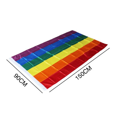 

Rainbow Hand Waving Flag Polyester 900150mm Gay Flags for Love