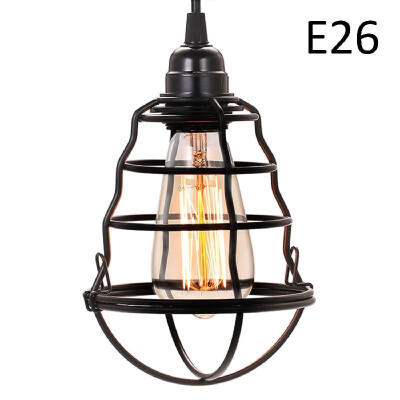 

Industrial Mini Pendant Light Vintage Hanging Cage Ceiling Lights Adjustable Pendant Lamp for Kitchen Dining Room Bars no bulb