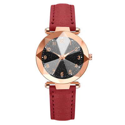 

2019 Luminous Watch Women Fashion Ladies Leather Bracelet Quartz Watches Diamond Surface Luxury Female Clock Relogio Feminino