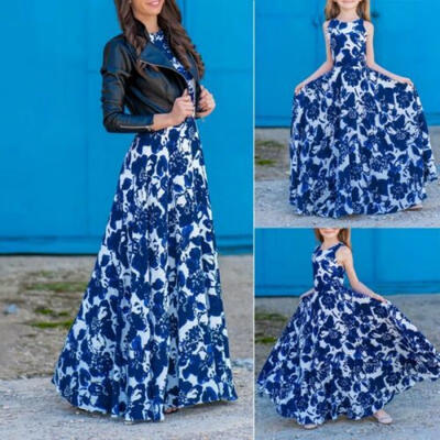 

Mother&Daughter Clothes Parent-child Family Matching Girls Sleeveless Dress