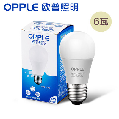 

Op Lighting OPPLE LED Bulb Energy Saving Light Bulb E27 Large Screw Household Commercial High Power Light Source 6W Warm White Light 4000K Bulb