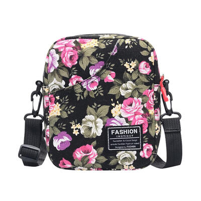 

Vintage Canvas Women Shoulder Flower Print Crossbody Bags Messenger Handbag