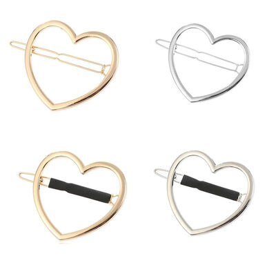 

4pcs Hollow Heart Shape Hairpins Barrettes Women Alloy Headwear Hair clips Girls Headdress