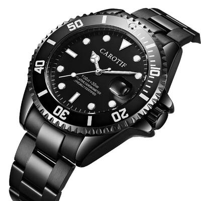 

Mens Watch 30m Water Resistant Green Ghost Watch Fashion Mechanical Watch Clock Auto-date Luminous Wristwatch