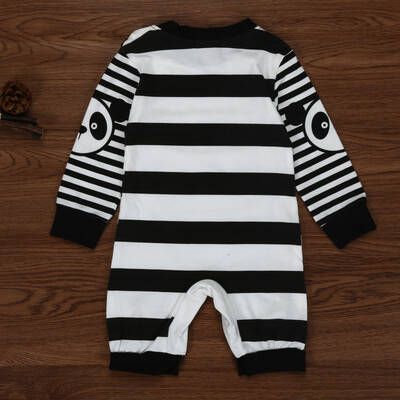 

Newborn Infant Baby Boys Girl Stripe Panda Print Romper Jumpsuit Outfits Clothes