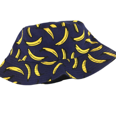 

Banana Print Fishermans Hat Sun Holiday Bucket HatCap Unisex Mens Womens