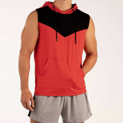 

Mens Muscle Hoodie Tank Top Bodybuilding Gym Workout Sleeveless T-Shirt Vest