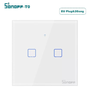 

SONOFF WIFI Wall Switch 123 Gang TX Series Intelligent Wall Touching Light Switch For Intelligent Home T0 EUUK AC100-240V