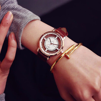 

〖Follure〗Women Neutral Personality Simple Analog Wrist Delicate Unique Hollow Watch BK