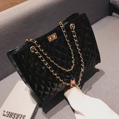 

Bag female new wild lock buckle shoulder bag fashion rhombic chain tote bag tide