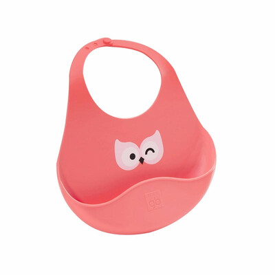 

China GoodBaby Soft Bib for Children Roll Up Bib Crumb Catcher red or orange 1 pack
