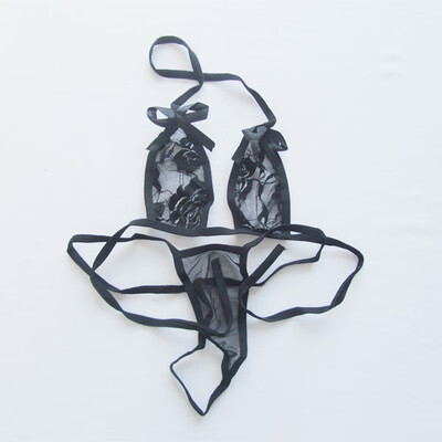 

2 Pcs Womens Sexy Bra Lingerie Lace See-through Thongs G-string Underwear Set