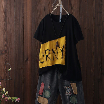 

Starmoon Women Fashion Leisure O-Neck Tops Letter Printing Short Sleeve T-Shirt Blouse