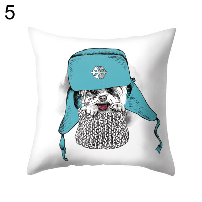 

Cute Dog Animal Puppy Throw Pillow Case Cushion Cover Sofa Bed Car Office Decor