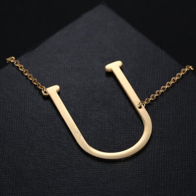 

Gold Color 26 Letter Alphabet Pendant Necklace Free combination Initial Charm Women Jewelry